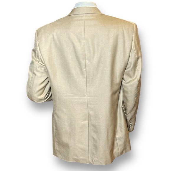 Jos. A. Bank Men’s Wool/Silk/Ramie Blend Beige Blazer - Size 44L - Picture 3 of 11